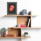 Quadro Decorativo Língua Rolling Stones 24x18cm - Com Vidro M