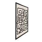 Quadro Decorativo Linhas Abstratas Preto com Vidro 60x100cm Arte Própria