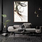 Quadro Decorativo Linhas Em Circulo Com Moldura E Sem Vidro 1