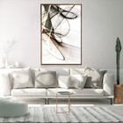 Quadro Decorativo Linhas Em Circulo Com Moldura E Sem Vidro 1