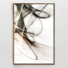 Quadro Decorativo Linhas Em Circulo Com Moldura E Sem Vidro 1