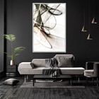 Quadro Decorativo Linhas Em Circulo Com Moldura E Sem Vidro 1