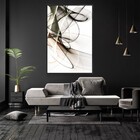 Quadro Decorativo Linhas Em Circulo Com Moldura E Sem Vidro 1