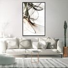 Quadro Decorativo Linhas Em Circulo Com Moldura E Sem Vidro 1