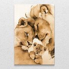 Quadro Decorativo Lion Amoroso Sem Moldura E Sem Vidro 100x160