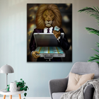Quadro Decorativo Lion Money Grande 118x78