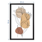 Quadro Decorativo Lírios Colorido com Vidro 90x60cm Tropical