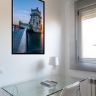 Quadro Decorativo Lisboa Portugal Foto  - 70x50cm Moldura Pre