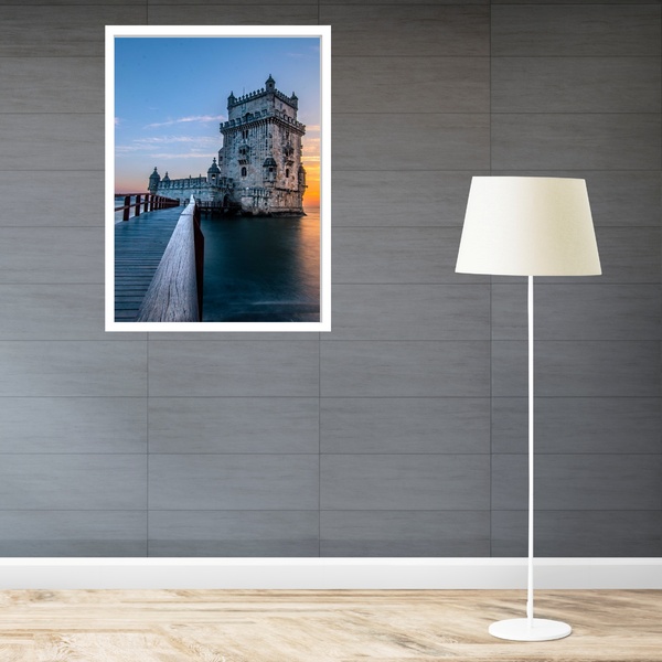 Quadro Decorativo Lisboa Portugal Foto  - 70x50cm Moldura Pre