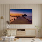 Quadro Decorativo Litoral Pier Multicolorido com Vidro 100x150cm Arte Própria