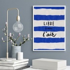 Quadro Decorativo Livre Como O Ar 45x34cm - Com Vidro Moldura