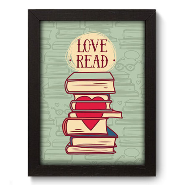 Quadro Decorativo - Livros - 19cm X 25cm - 408qddp