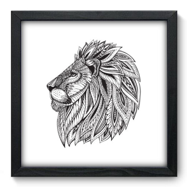 Quadro Decorativo - Lobo - 33cm X 33cm - 023qnsbp