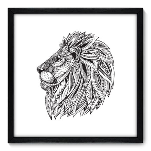 Quadro Decorativo - Lobo - 50cm X 50cm - 023qnscp