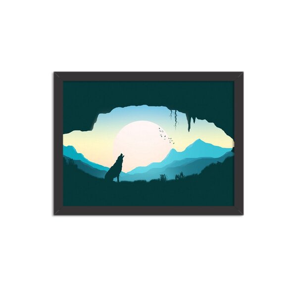 Quadro Decorativo Lobo Uivando