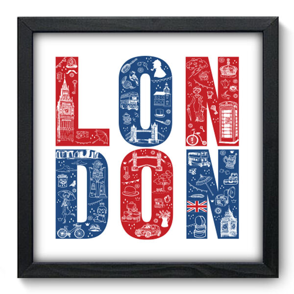 Quadro Decorativo - London - 33cm X 33cm - 090qdmp
