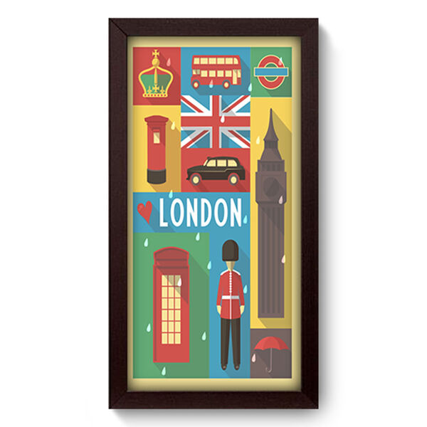 Quadro Decorativo - Londres - 19cm X 34cm - 243qdmp