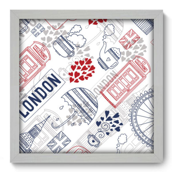 Quadro Decorativo - Londres - 33cm X 33cm - 208qdmb