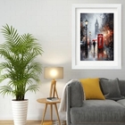 Quadro Decorativo Londres Aquarela 60x48cm Moldura Branca