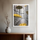Quadro Decorativo Londres Guarda Chuvas  - 70x50cm Moldura Br