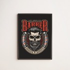 Quadro Decorativo Los Angeles Barber Shop 33x24cm - Com Vidro