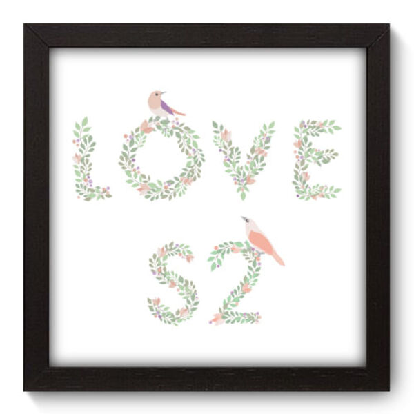 Quadro Decorativo - Love - 22cm X 22cm - 022qdop