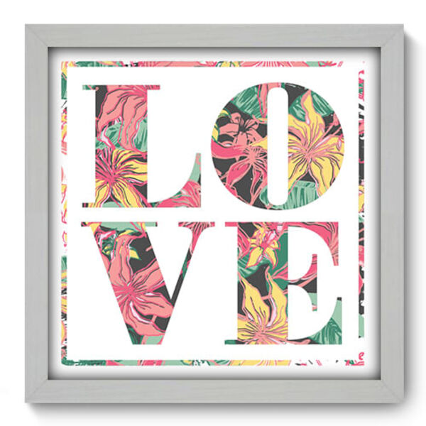 Quadro Decorativo - Love - 33cm X 33cm - 050qdob
