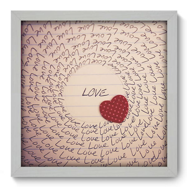 Quadro Decorativo - Love - 33cm X 33cm - 056qdob
