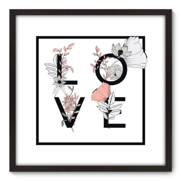 Quadro Decorativo - Love - 70cm X 70cm - 007qnrdp