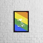 Quadro Decorativo Love Is Love 45x34cm A3 (45 X 34)