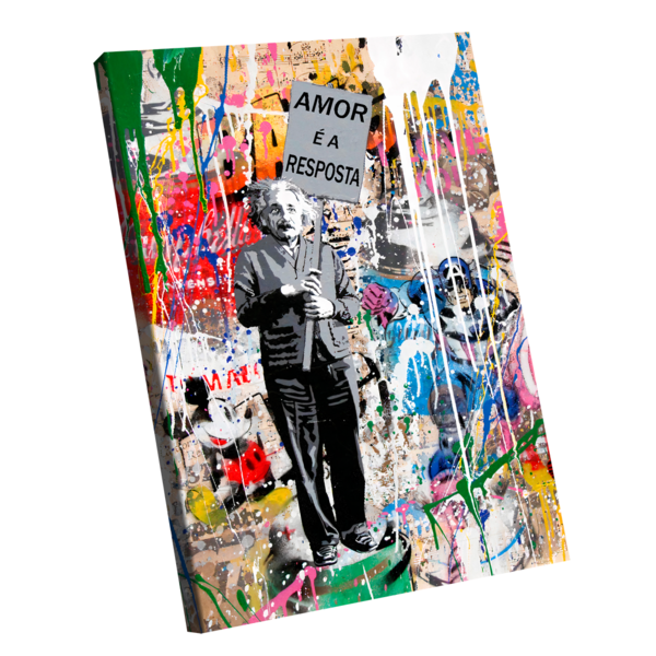 Quadro Decorativo Love Is The Answer Grande 118x78