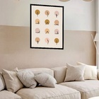 Quadro Decorativo Lua Movimento Yoga  - 70x50cm Moldura Branca