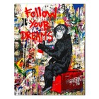 Quadro Decorativo Macaco Engraçado Moderno