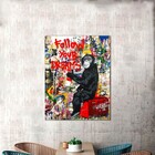 Quadro Decorativo Macaco Engraçado Moderno