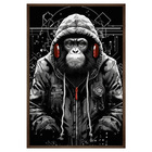 Quadro Decorativo Macaco Estiloso Moldura Cx Alta 40x60 - Mol