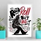 Quadro Decorativo Macaco It´s Only Rock and roll 24x18cm Mold