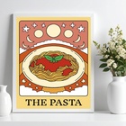 Quadro Decorativo Macarrão Pasta- Carta Tarot 33x24cm - Com V