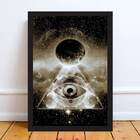 Quadro Decorativo Maçonaria 45x34cm - Com Vidro Moldura:madei