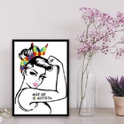 Quadro Decorativo Mãe De Autista 33x24cm Moldura:madeira Preta
