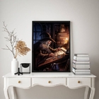 Quadro Decorativo Mago 33x24cm Moldura:madeira Preta