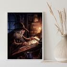 Quadro Decorativo Mago 33x24cm Moldura:madeira Preta