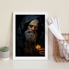 Quadro Decorativo Mago- Arquétipo 24x18cm - Com Vidro Moldura