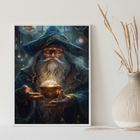 Quadro Decorativo Mago Vidente 24x18cm Moldura:madeira Branca