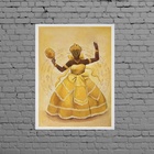 Quadro Decorativo Mamãe Oxum 45x34cm Moldura:madeira Preta