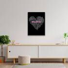 Quadro Decorativo Mamãe Qualidades Coração Preto 45x34cm A3 (