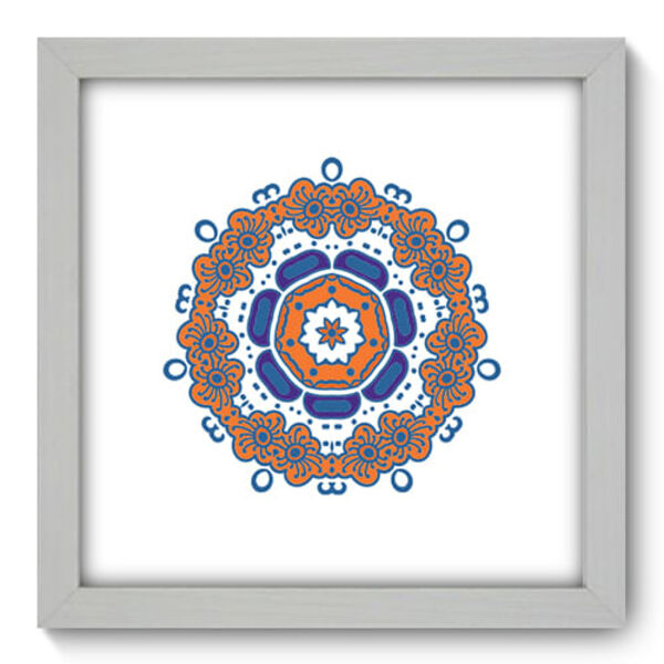 Quadro Decorativo - Mandala - 22cm X 22cm - 414qddb