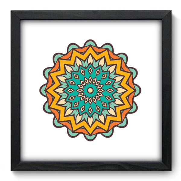 Quadro Decorativo - Mandala - 33cm X 33cm - 215qddp