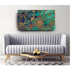 Quadro Decorativo Mandala Azul 55x100cm