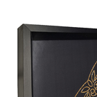 Quadro Decorativo com Vidro e Moldura de Madeira Mandala II Premium Dourado e Preto 60x60cm