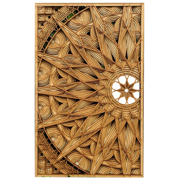 Quadro Decorativo Mandala Mdf Cru - 30cm Tz26